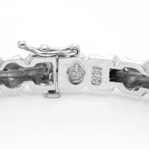 Doris Panos 18K White Gold Diamond Bangle Size 6 1/4