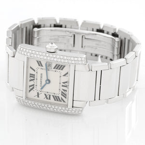 Cartier Tank Francaise 18k White Gold Midsize Watch WE101851