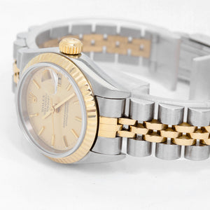 Rolex Ladies Datejust 2-Tone Watch 69173 Champagne Dial