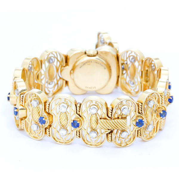 Vacheron Constantin Round Brilliant Diamonds and Sapphire Watch