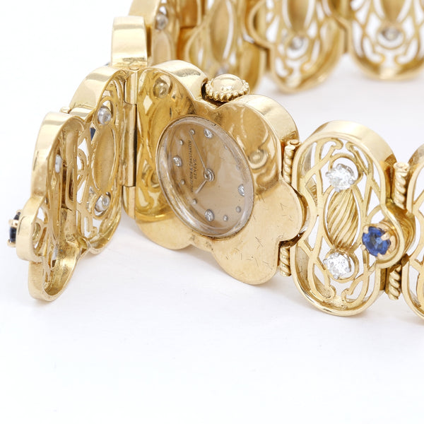 Vacheron Constantin Round Brilliant Diamonds and Sapphire Watch