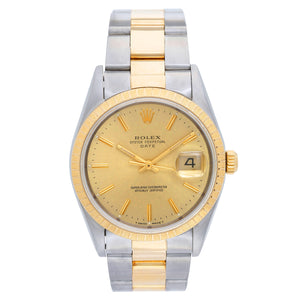 Rolex Date Men's 2-Tone Steel & Gold Watch 15223