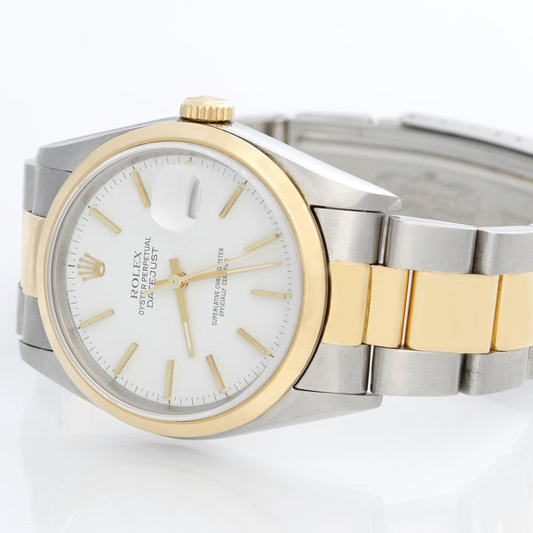 Rolex Datejust Men's 2-Tone Watch 16203 White Dial