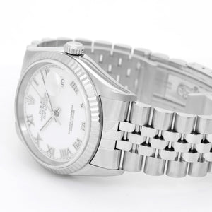 Rolex Datejust Men's Stainless Steel Watch 16234 White Dial