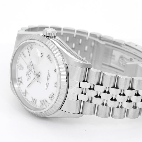 Rolex Datejust Men's Stainless Steel Watch 16234 White Dial
