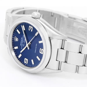 Rolex Air-King Men's Stainless Steel Watch Blue Dial 14000