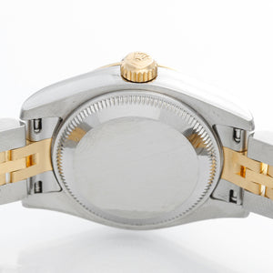 Rolex Ladies 2-tone Datejust Watch Black Dial 179173