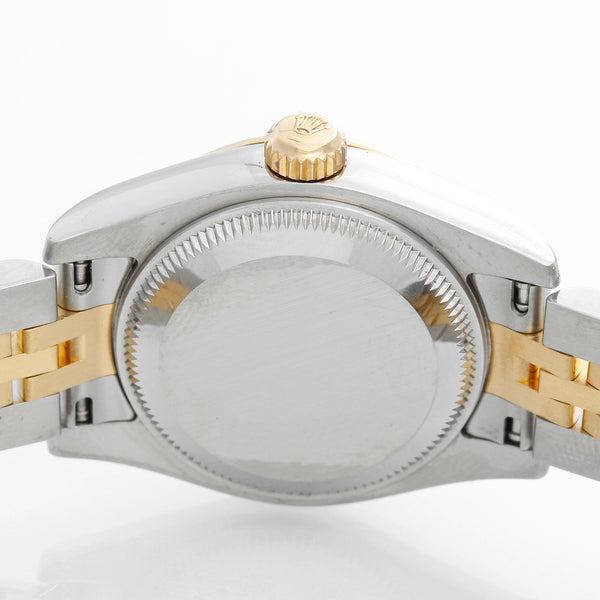 Rolex Ladies 2-tone Datejust Watch Black Dial 179173