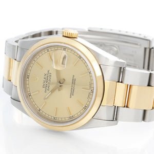 Rolex Datejust Men's 2-Tone Steel & Gold Watch Champagne Dial 16203