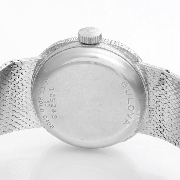 Accutron Bulova 14K White Gold Watch