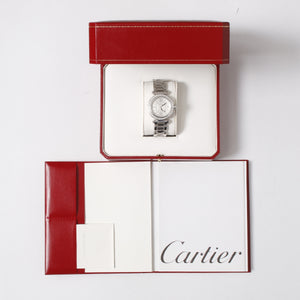 Cartier Pasha 18k White Gold & Diamond Automatic 32mm Ladies Watch