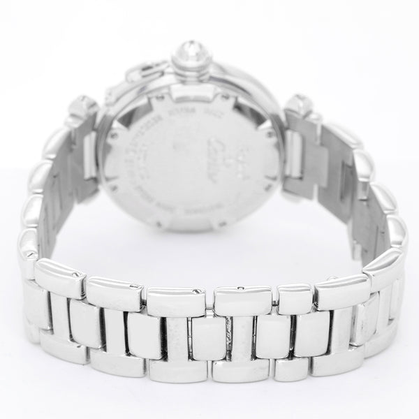 Cartier Pasha 18k White Gold & Diamond Automatic 32mm Ladies Watch
