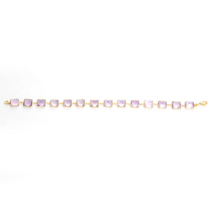 18k Yellow Gold Amethyst Bracelet