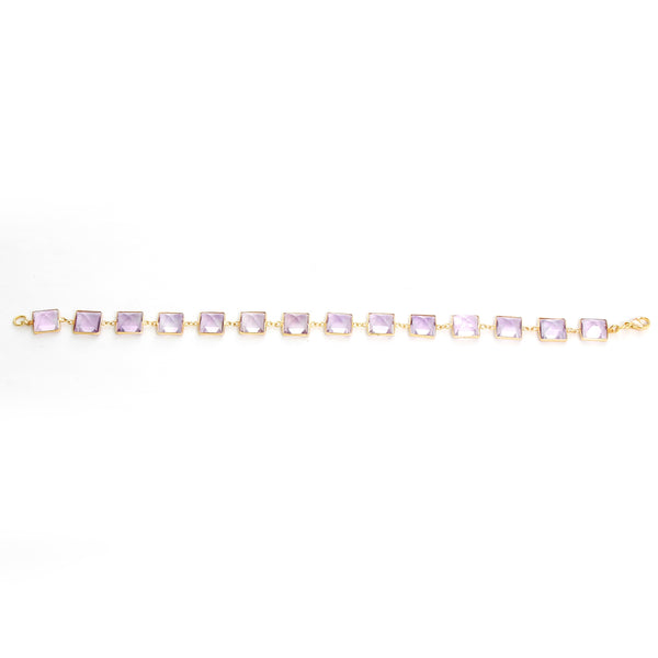 18k Yellow Gold Amethyst Bracelet