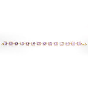 18k Yellow Gold Amethyst Bracelet