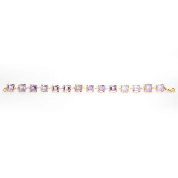 18k Yellow Gold Amethyst Bracelet