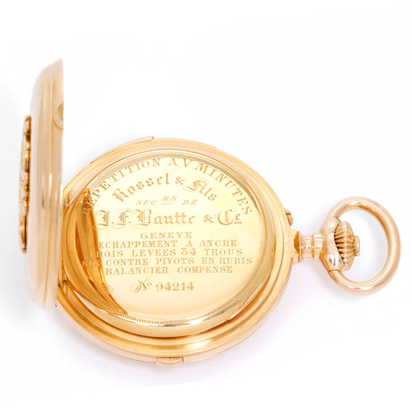 Russel & Fils Retailed by J. F. Bautte & Co. Pocket Watch