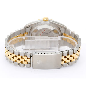 Rolex Datejust Men's 2-Tone Watch 16233 Black Dial