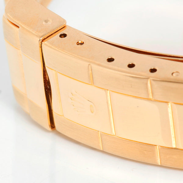 Collectible Rolex Submariner 18k Gold Men's Watch 16618 Blue Dial