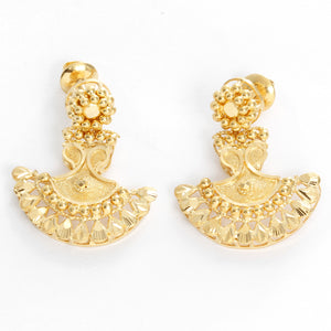 22K Yellow Gold Indian Earrings