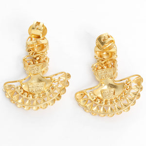 22K Yellow Gold Indian Earrings