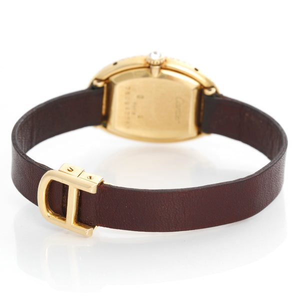 Cartier Baignoire 18K Yellow Gold  Pave Diamond Watch