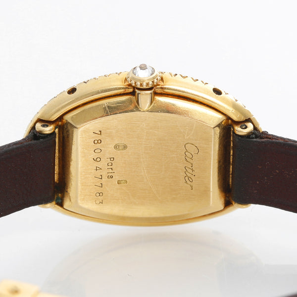 Cartier Baignoire 18K Yellow Gold  Pave Diamond Watch