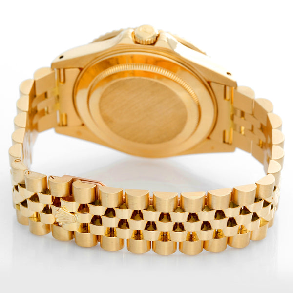 Rolex GMT - Master II 18K Yellow Gold Watch 16718 Black Dial