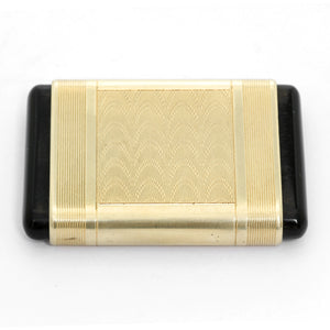 Vintage Art Deco Cartier 14K Gold & Black Enamel Purse Watch