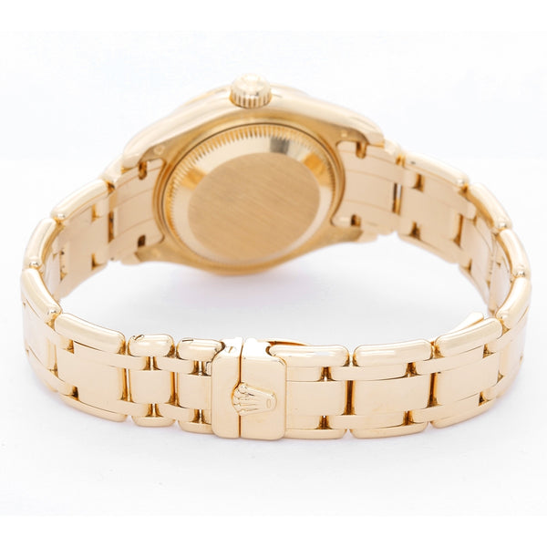 Rolex Ladies Masterpiece/Pearlmaster Gold Diamond Watch 80298