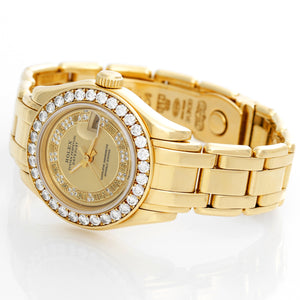 Rolex Ladies Pearlmaster Myriad Roman Diamond Dial 69298