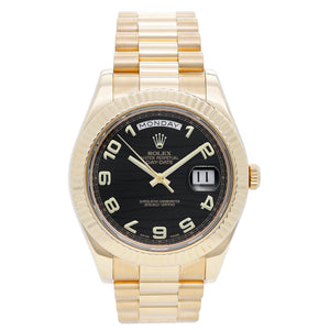 Rolex Day-Date II 41mm 18k Yellow Gold Men's President Watch 218238
