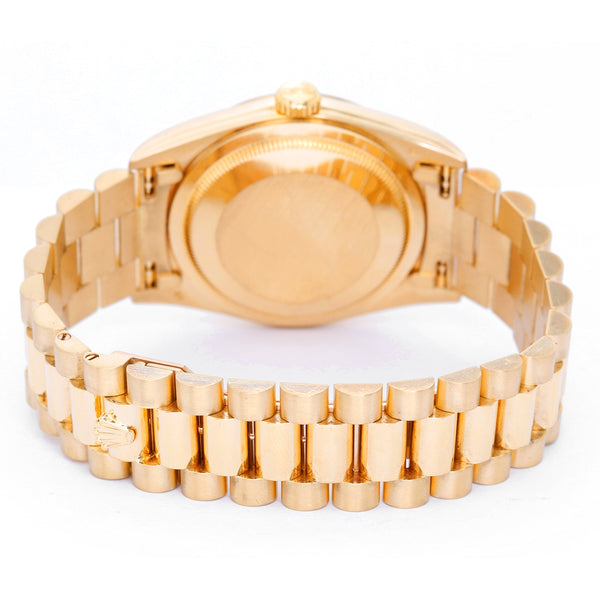 Men's Rolex President Day-Date Watch Factory Bezel & Tahitian Dial 18238