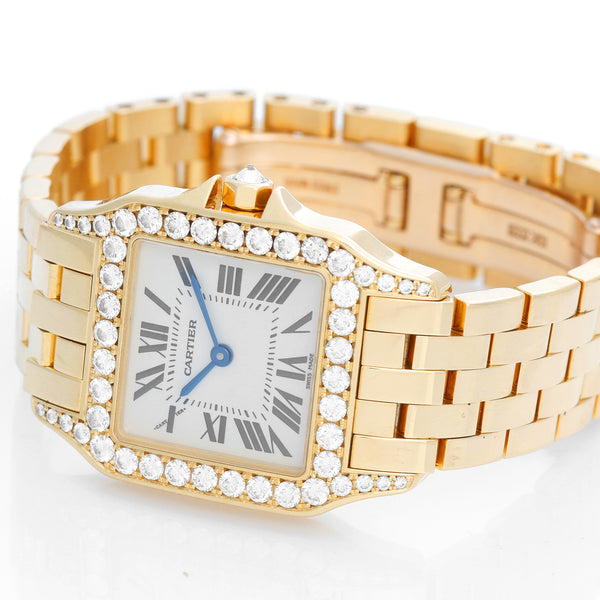 Cartier Santos Demoiselle 18k Yellow Gold Midsize Watch WF9002Y7