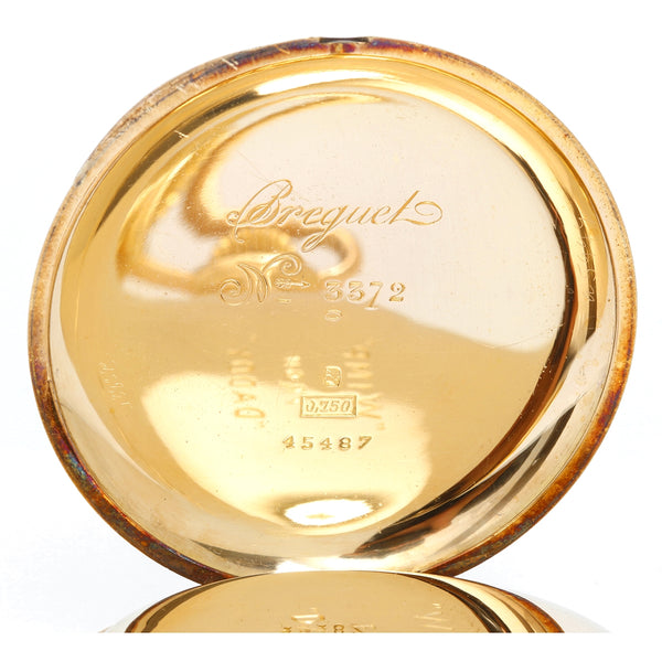 Breguet 18K Yellow Gold Split Second Chronograph Pocket Watch