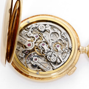 Breguet 18K Yellow Gold Split Second Chronograph Pocket Watch