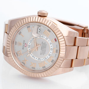 Rolex Sky-Dweller Men's 18k Rose Gold Annual Calendar GMT Watch 326935