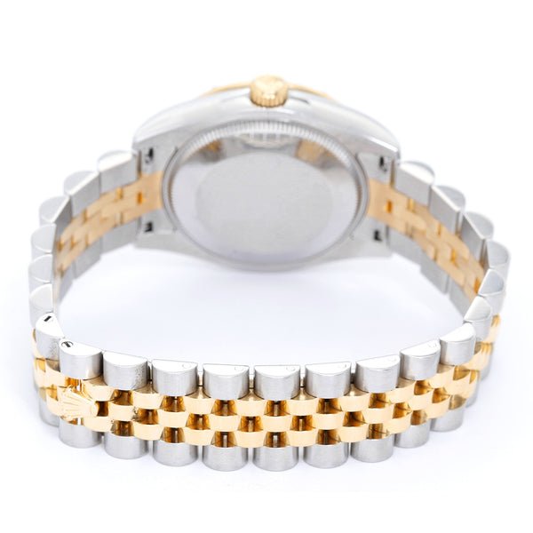Rolex Datejust Midsize 31mm Steel & Gold 24 Diamond Dome Bezel Watch 178343