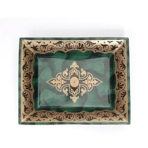 Patek Philippe & Co. Limited Edition Limoge Green and Gold Porcelain Dish