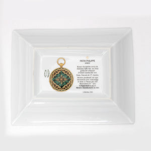 Patek Philippe & Co. Limited Edition Limoge Green and Gold Porcelain Dish