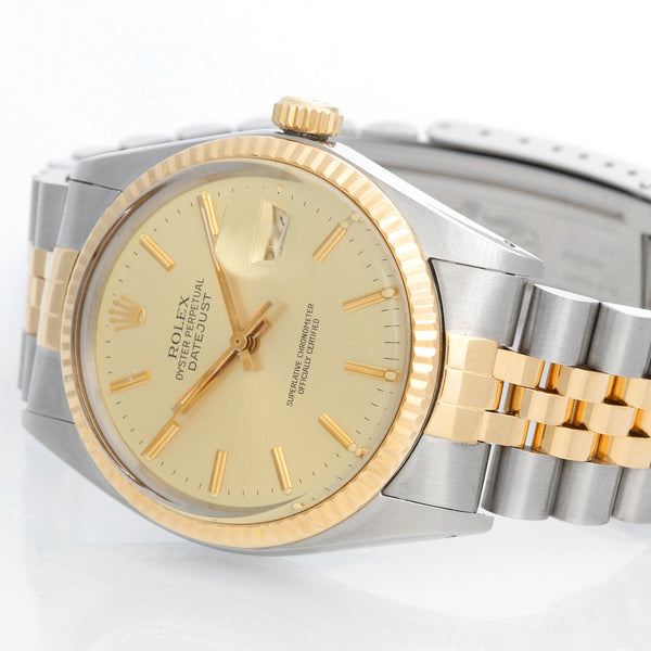 Men's Automatic Rolex Datejust Steel & Gold 2-Tone Watch 16013