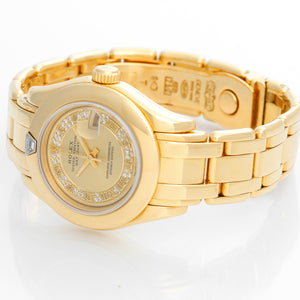 Rolex Ladies Masterpiece/Pearlmaster Gold Watch 69298