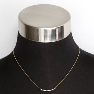 Curved Diamond Bar Necklace
