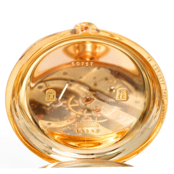 Jules Jurgensen 18K Yellow Gold Oversize Pocket Watch