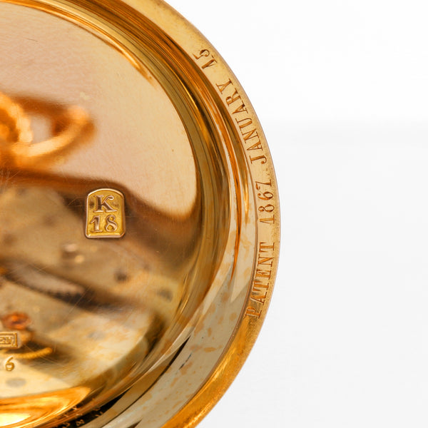 Jules Jurgensen 18K Yellow Gold Oversize Pocket Watch