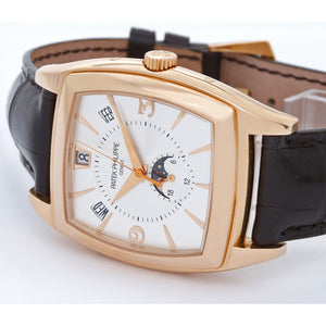 Patek Philippe Gondolo Calendario Annual Calendar Men's 18k Rose Gold Moonphase AM/PM Watch 5135R