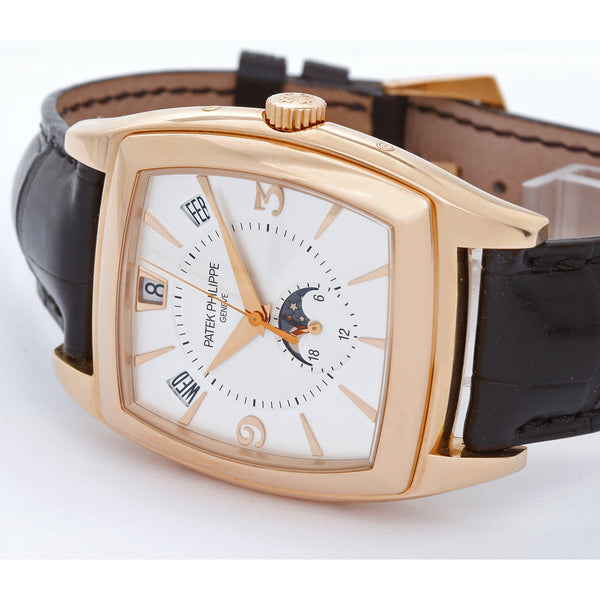 Patek Philippe Gondolo Calendario Annual Calendar Men's 18k Rose Gold Moonphase AM/PM Watch 5135R