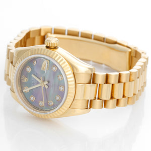 Rolex Ladies President Tahitian Mother of Pearl Diamond Watch  179178