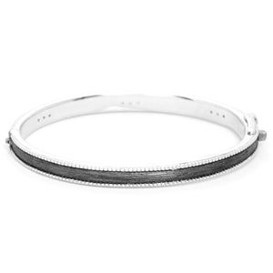 Jude Frances Sterling Silver and Black Rhodium Bangle