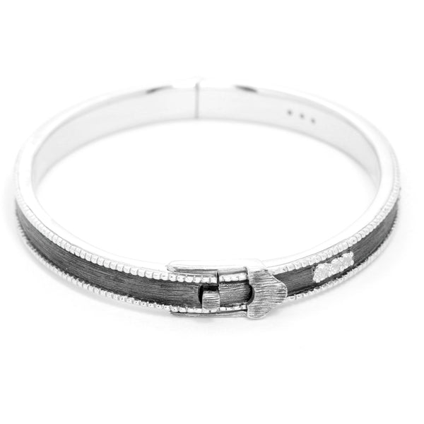 Jude Frances Sterling Silver and Black Rhodium Bangle